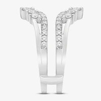 (I / Si2) Womens 1 CT. T.W. Lab Grown White Diamond 14K Gold Ring Guard