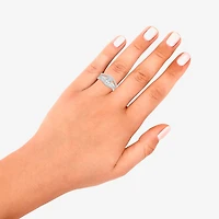 Womens 1/2 CT. T.W. Natural White Diamond 14K Gold Ring Guard