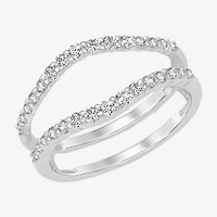 Womens 1/2 CT. T.W. Natural White Diamond 14K Gold Ring Guard
