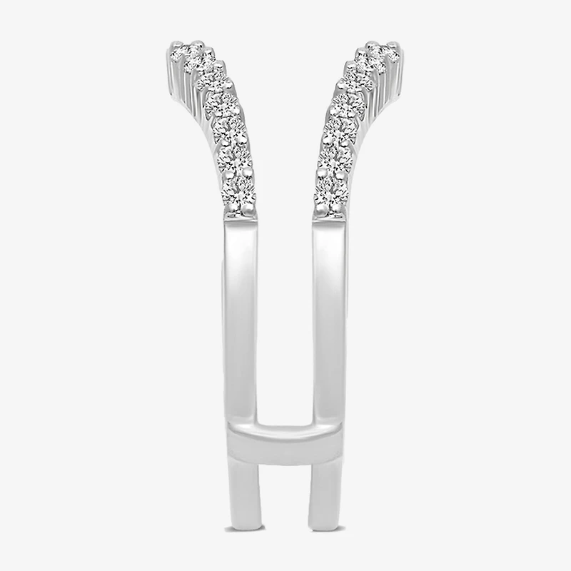 Womens 1/2 CT. T.W. Natural White Diamond 14K Gold Ring Guard