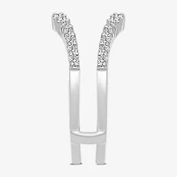Womens 1/2 CT. T.W. Natural White Diamond 14K Gold Ring Guard