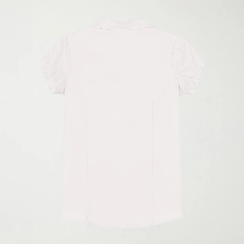 IZOD Little & Big Kid Girls Short Sleeve Regular Fit Stretch Fabric Button-Down Shirt