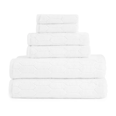 Liz Claiborne Signature Plush Textured 6-pc. Bath Towel Set