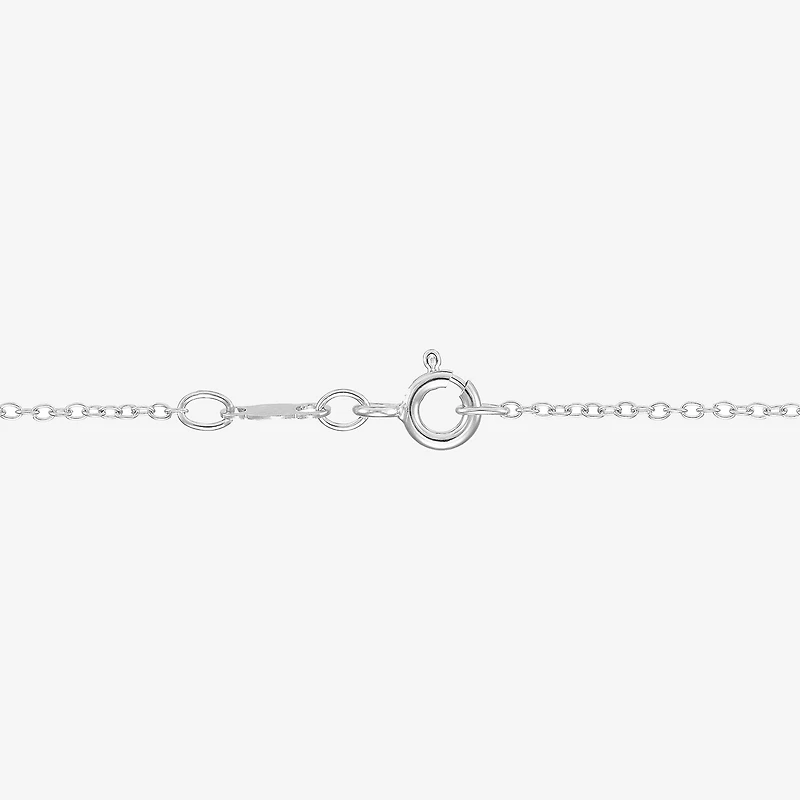 Cross Womens 1/4 CT. T.W. Natural White Diamond Sterling Silver Cross 18 Inch Pendant Necklace
