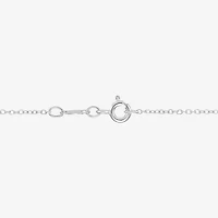 Cross Womens 1/4 CT. T.W. Natural White Diamond Sterling Silver Cross 18 Inch Pendant Necklace