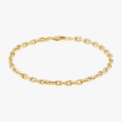 Womens 14K Gold 8 1/2 Inch Semisolid Rolo Chain Bracelet