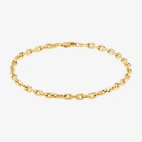 Womens 14K Gold 8 1/2 Inch Semisolid Rolo Chain Bracelet