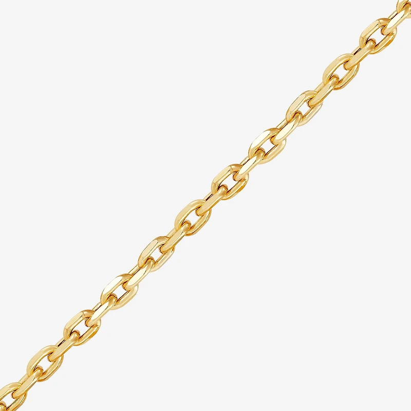 Womens 14K Gold 8 1/2 Inch Semisolid Rolo Chain Bracelet