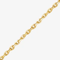 Womens 14K Gold 8 1/2 Inch Semisolid Rolo Chain Bracelet
