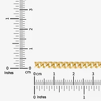Womens 14K Gold 8 1/2 Inch Solid Cuban Chain Bracelet