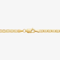 Womens 14K Gold 8 1/2 Inch Solid Mariner Chain Bracelet
