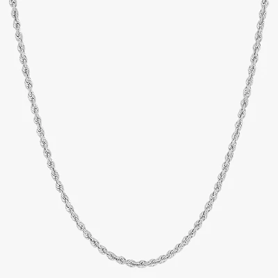Womens 10K Gold 18 Inch Rope Chain Necklace