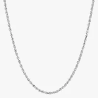 Womens 10K Gold 18 Inch Rope Chain Necklace