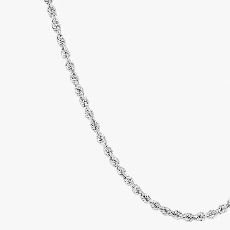 Womens 10K Gold 18 Inch Rope Chain Necklace