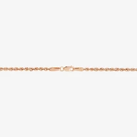 Womens 10K Gold 22 Inch Rope Chain Necklace
