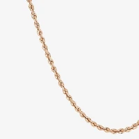 Womens 10K Gold 22 Inch Rope Chain Necklace