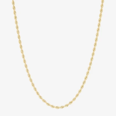 Womens 14K Gold 22 Inch Rope Chain Necklace