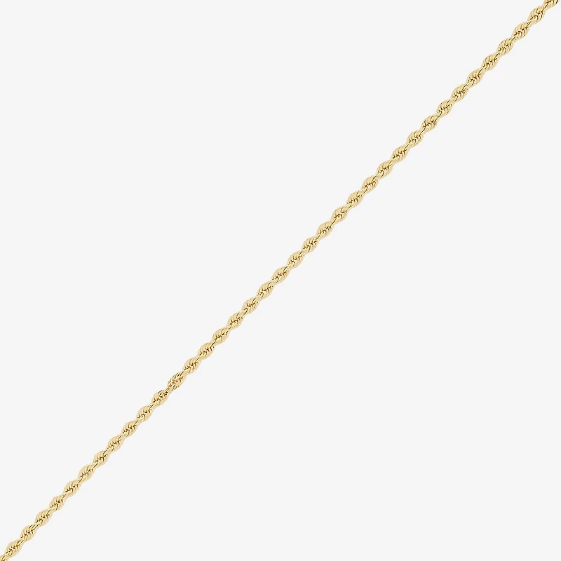 Womens 14K Gold 22 Inch Rope Chain Necklace