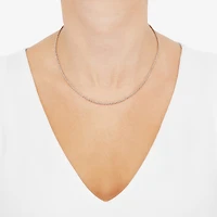 Womens 10K Gold Inch Rope Chain Necklace