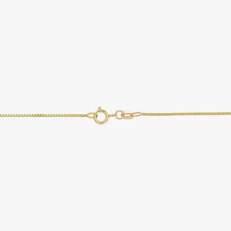 Womens 14K Gold 18 Inch Box Chain Necklace