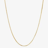 Womens 14K Gold 18 Inch Box Chain Necklace