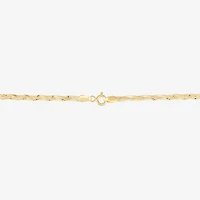 Womens 10K Gold 18 Inch Herringbone Chain Necklace