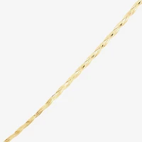 Womens 10K Gold 18 Inch Herringbone Chain Necklace