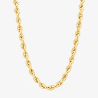 Unisex Adult 10K Gold 20 Inch Rope Chain Necklace