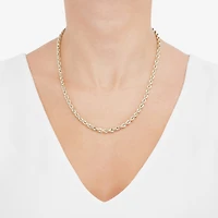 Unisex Adult 10K Gold 20 Inch Rope Chain Necklace