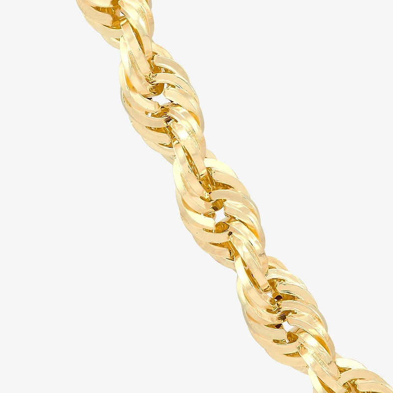 Unisex Adult 10K Gold 20 Inch Rope Chain Necklace