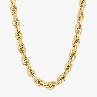 Mens 14K Gold 24 Inch Rope Chain Necklace