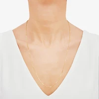 Womens 14K Gold 22 Inch Box Chain Necklace