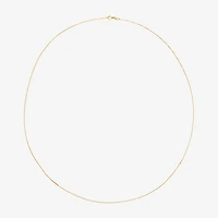 Womens 14K Gold 22 Inch Box Chain Necklace