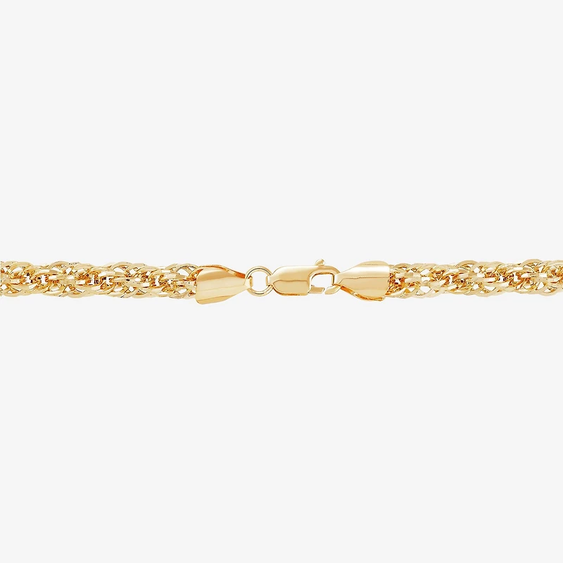Mens 10K Gold 24 Inch Link Chain Necklace