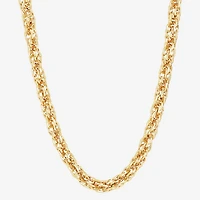 Mens 10K Gold 24 Inch Link Chain Necklace