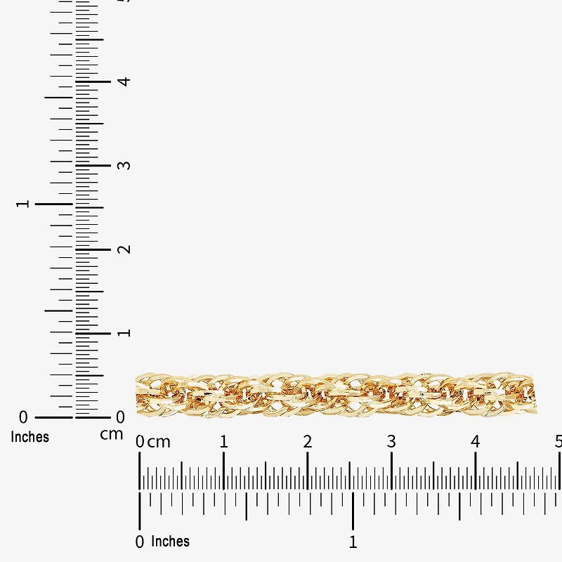 Mens 10K Gold 24 Inch Link Chain Necklace