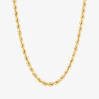Mens 14K Gold Inch Rope Chain Necklace