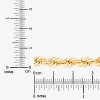 Mens 14K Gold Inch Rope Chain Necklace