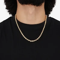 Mens 14K Gold Inch Rope Chain Necklace