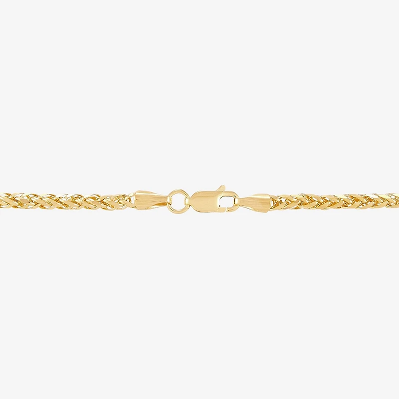 Womens 14K Gold 24 Inch Wheat Chain Necklace