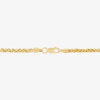 Womens 14K Gold 24 Inch Wheat Chain Necklace