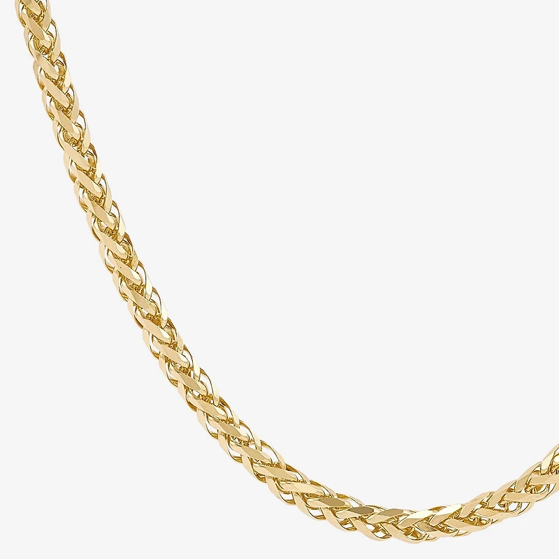 Womens 14K Gold 24 Inch Wheat Chain Necklace