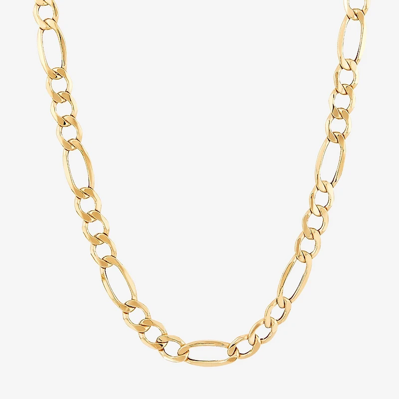 Mens 14K Gold 22 Inch Figaro Chain Necklace