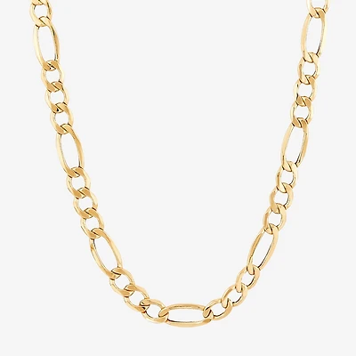 Mens 14K Gold 22 Inch Figaro Chain Necklace
