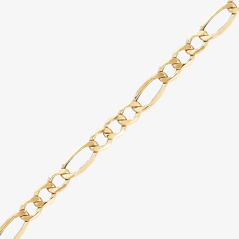 Mens 14K Gold 22 Inch Figaro Chain Necklace