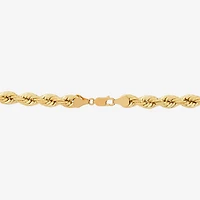 Mens 10K Gold Inch Rope Chain Necklace