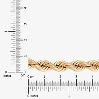 Mens 10K Gold Inch Rope Chain Necklace