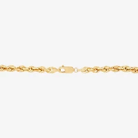 Unisex Adult 10K Gold 22 Inch Rope Chain Necklace