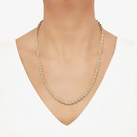Unisex Adult 10K Gold 22 Inch Rope Chain Necklace