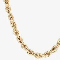 Unisex Adult 10K Gold 22 Inch Rope Chain Necklace